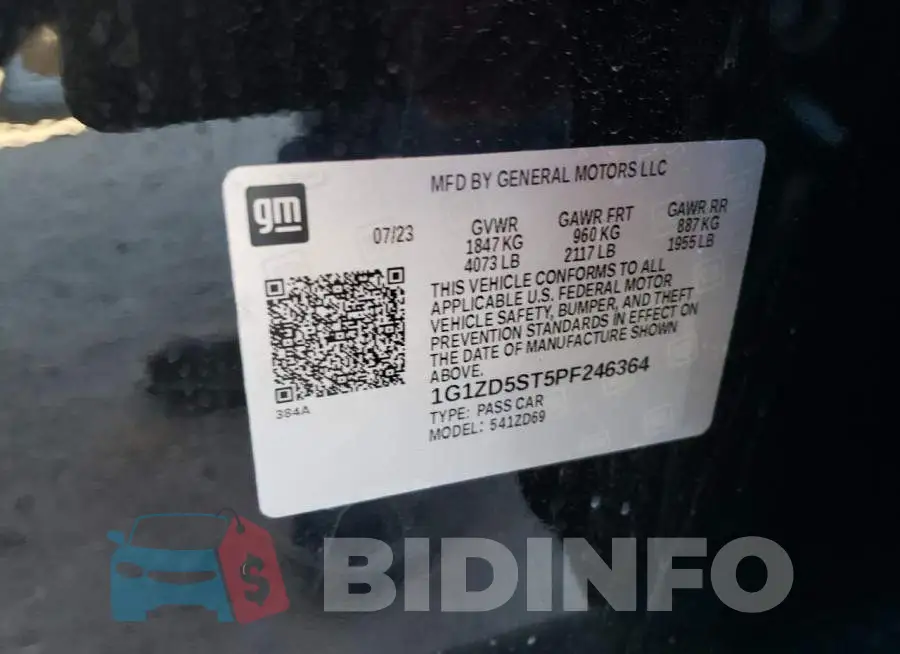 1G1ZD5ST5PF246364 Photo# 12