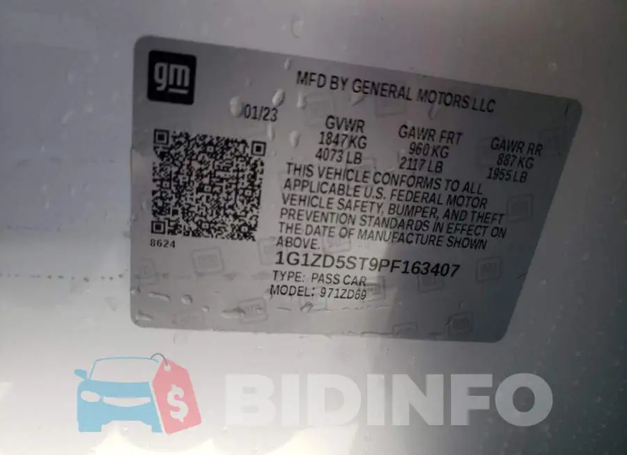 1G1ZD5ST9PF163407 Photo# 12