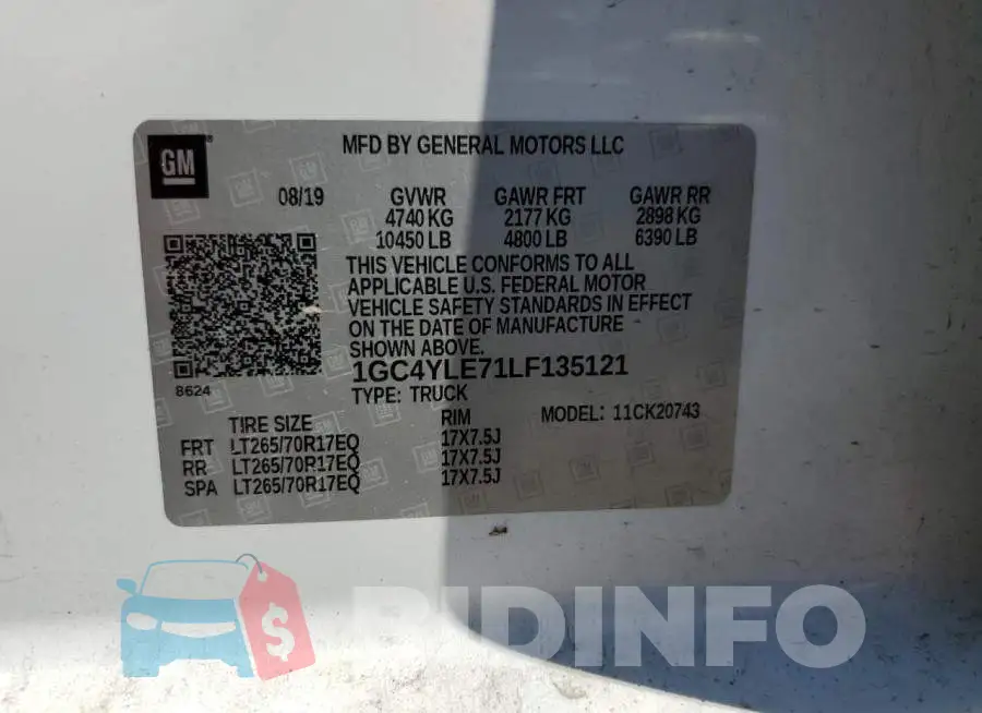 1GC4YLE71LF135121 Photo# 12