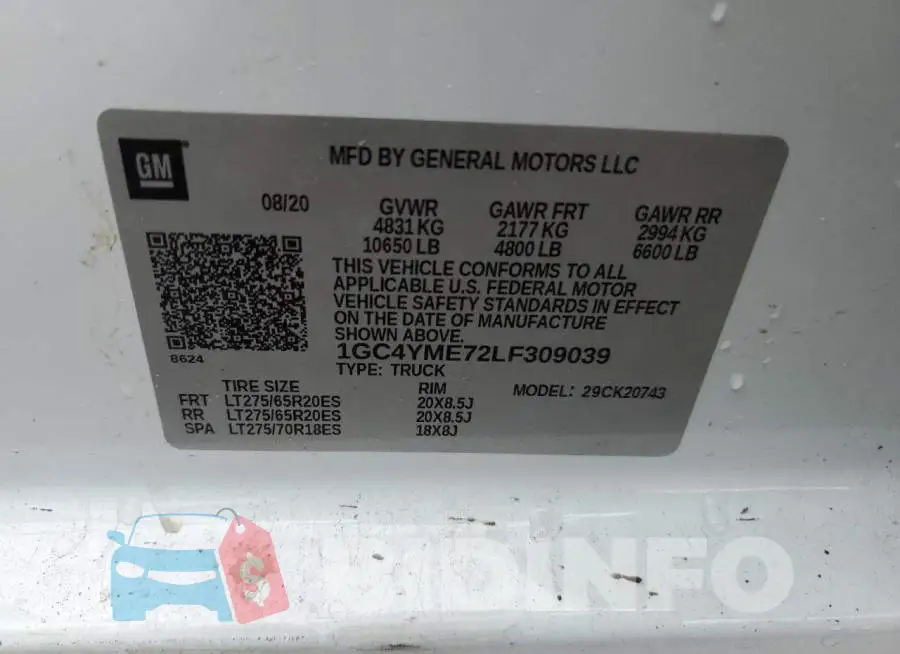 1GC4YME72LF309039 Photo# 12