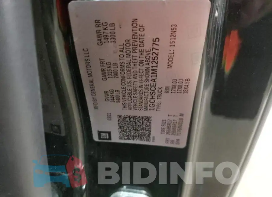 1GCHSCEA1M1252775 Photo# 12