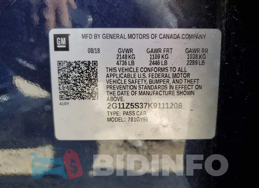 2G11Z5S37K9111208 Photo# 13
