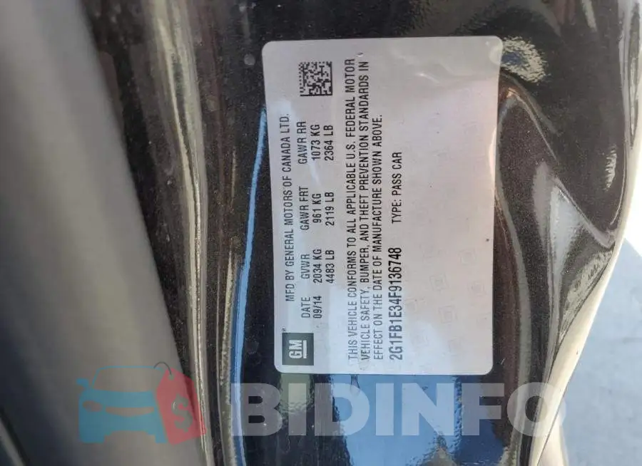 2G1FB1E34F9136748 Photo# 12