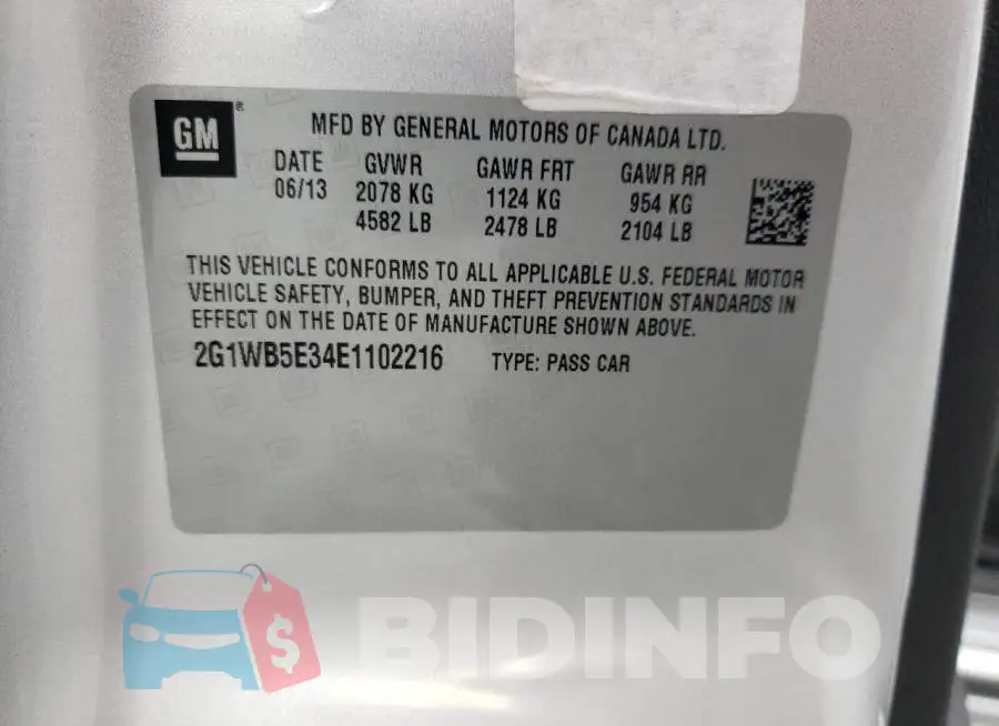 2G1WB5E34E1102216 Photo# 12