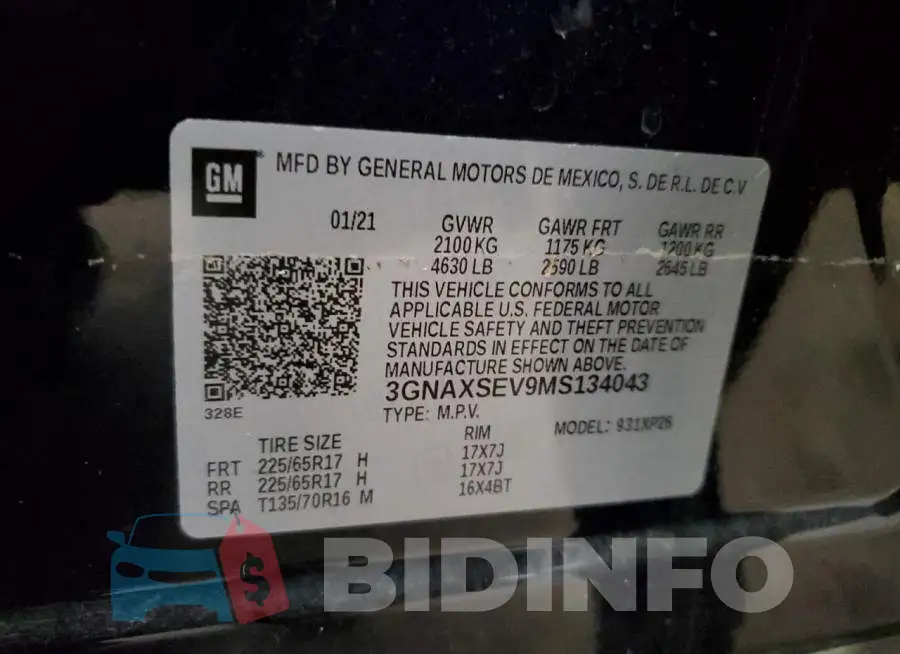 3GNAXSEV9MS134043 Photo# 13