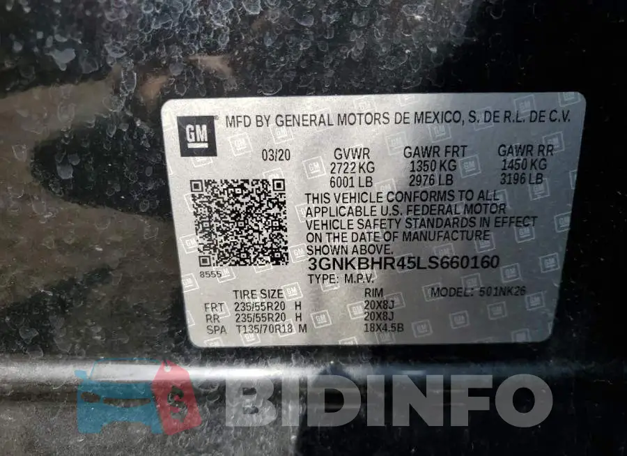 3GNKBHR45LS660160 Photo# 13