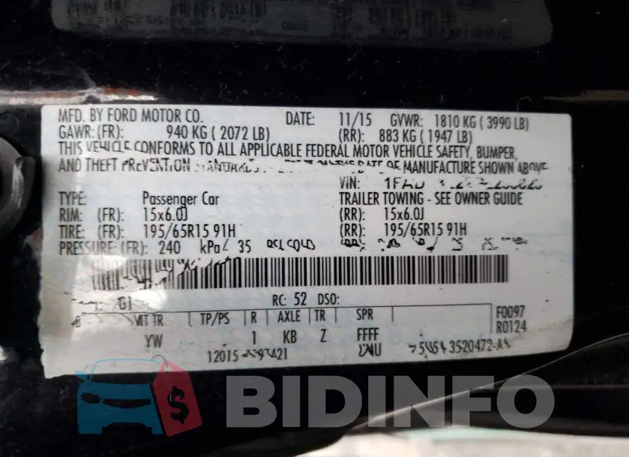 1FADP3E22GL233823 Photo# 12