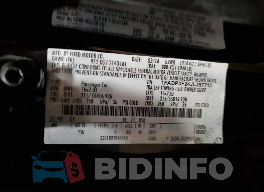1FADP3F24JL287713 Photo# 12
