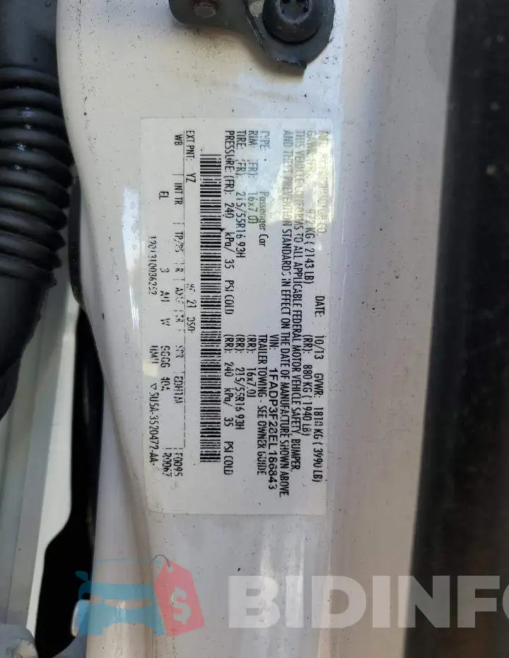 1FADP3F28EL186843 Photo# 12