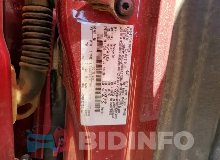 1FADP3F28GL215356 Photo# 10