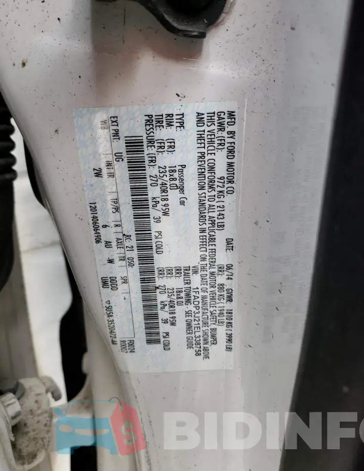 1FADP3J21EL338758 Photo# 12