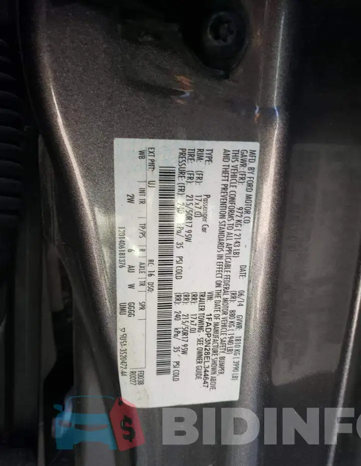 1FADP3N28EL344647 Photo# 12