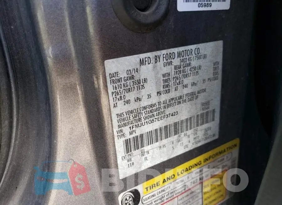1FMJU1G57EEF37423 Photo# 13