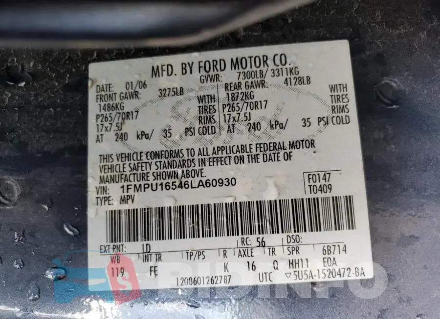 1FMPU16546LA60930 Photo# 13