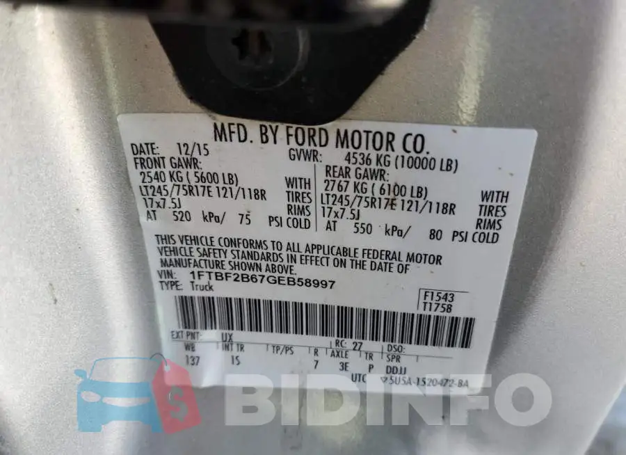 1FTBF2B67GEB58997 Photo# 12