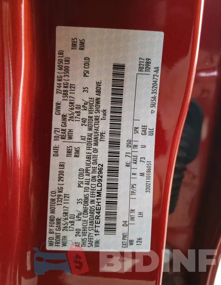 1FTER4EH1MLD92962 Photo# 12