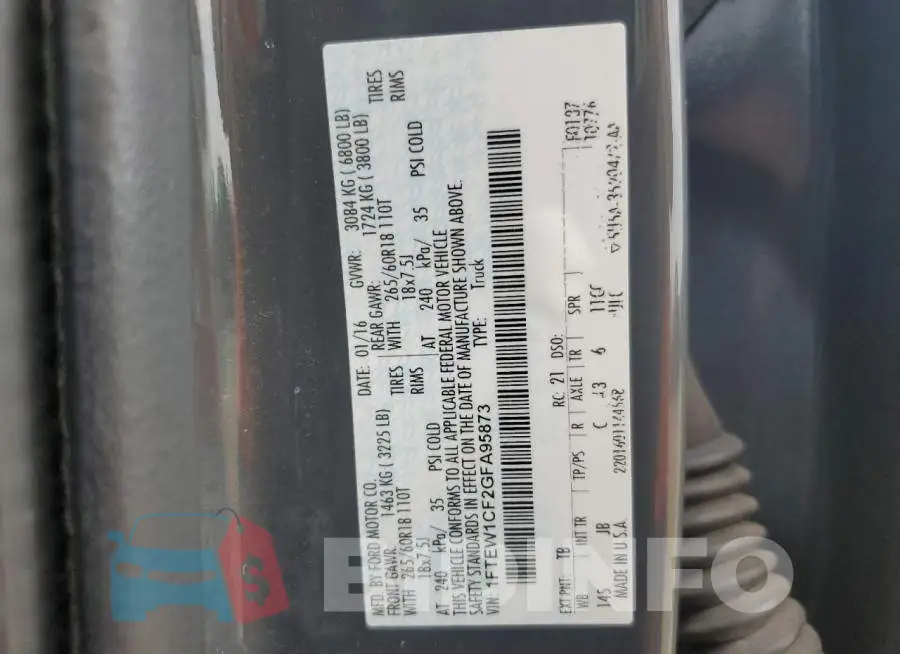 1FTEW1CF2GFA95873 Photo# 12