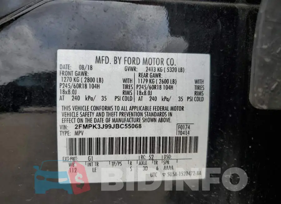 2FMPK3J99JBC55068 Photo# 13