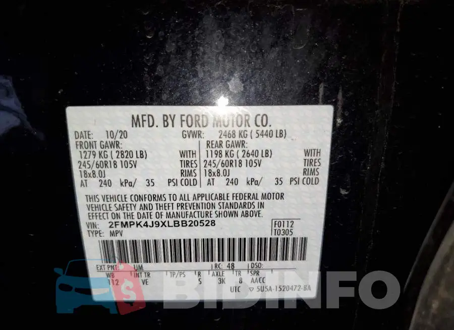 2FMPK4J9XLBB20528 Photo# 13