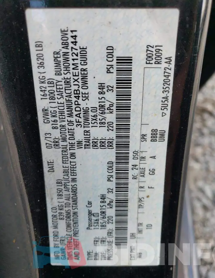 3FADP4BJXEM127441 Photo# 12