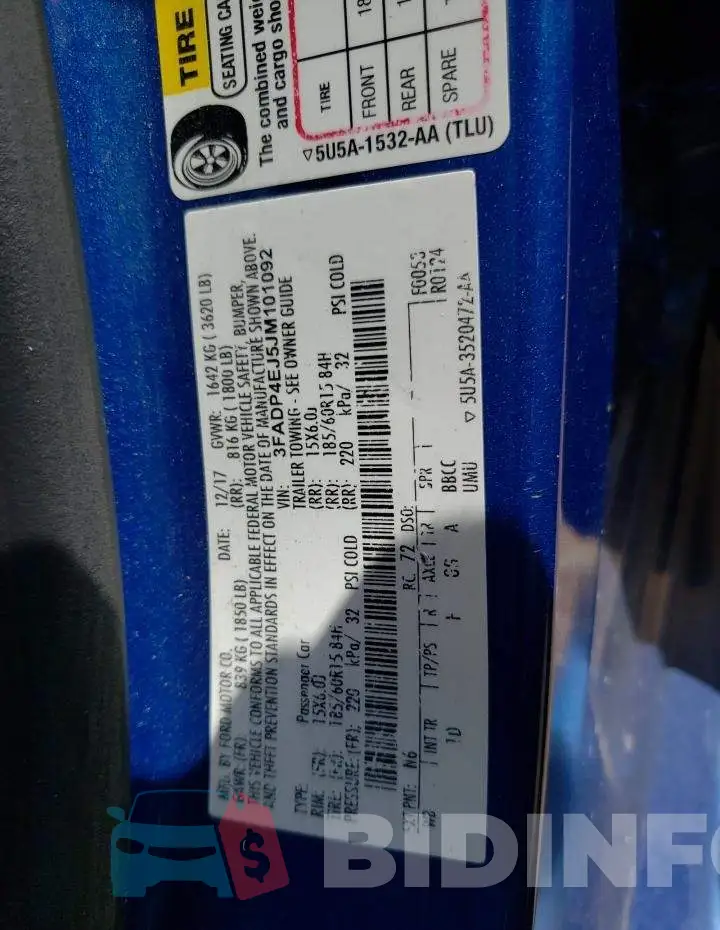 3FADP4EJ5JM101092 Photo# 12