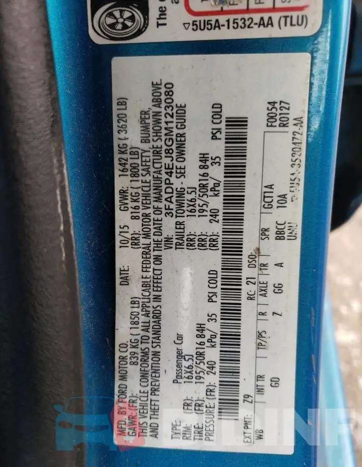 3FADP4EJ8GM123080 Photo# 12