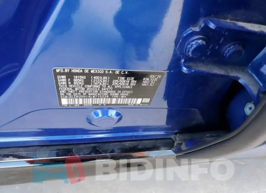 3CZRU5H14LM710228 Photo# 13