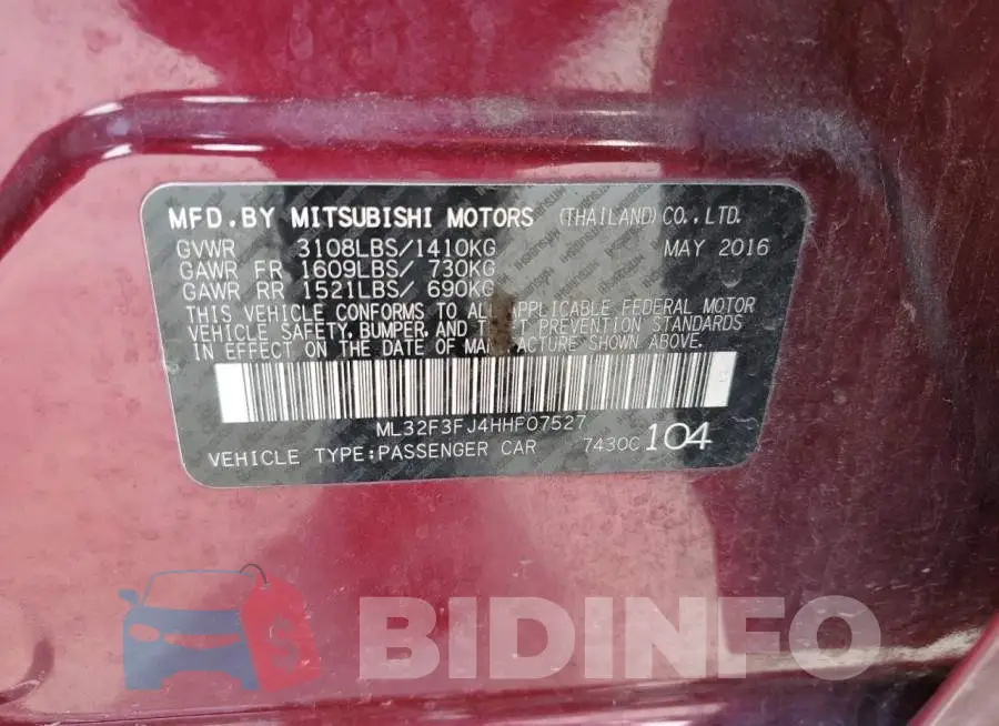 ML32F3FJ4HHF07527 Photo# 12