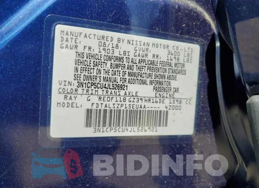 3N1CP5CU4JL526921 Photo# 14