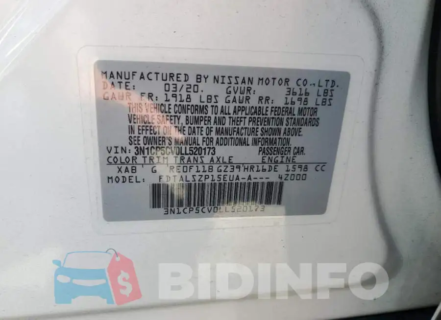 3N1CP5CV0LL520173 Photo# 13