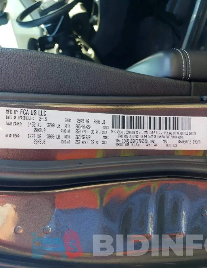 1C4RDJEGXFC766509 Photo# 14