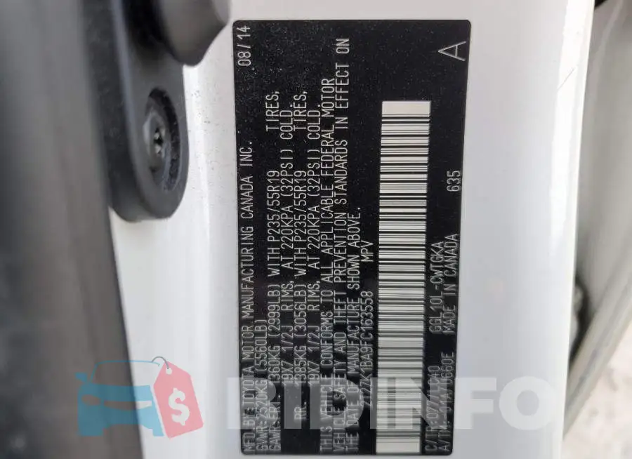 2T2ZK1BA9FC163558 Photo# 13