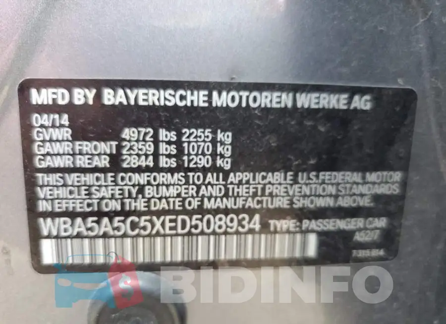 WBA5A5C5XED508934 Photo# 12