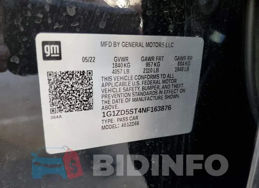 1G1ZD5ST4NF163876 Photo# 12