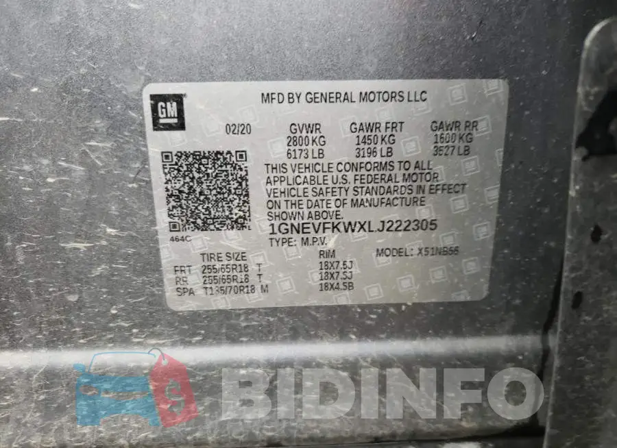 1GNEVFKWXLJ222305 Photo# 13