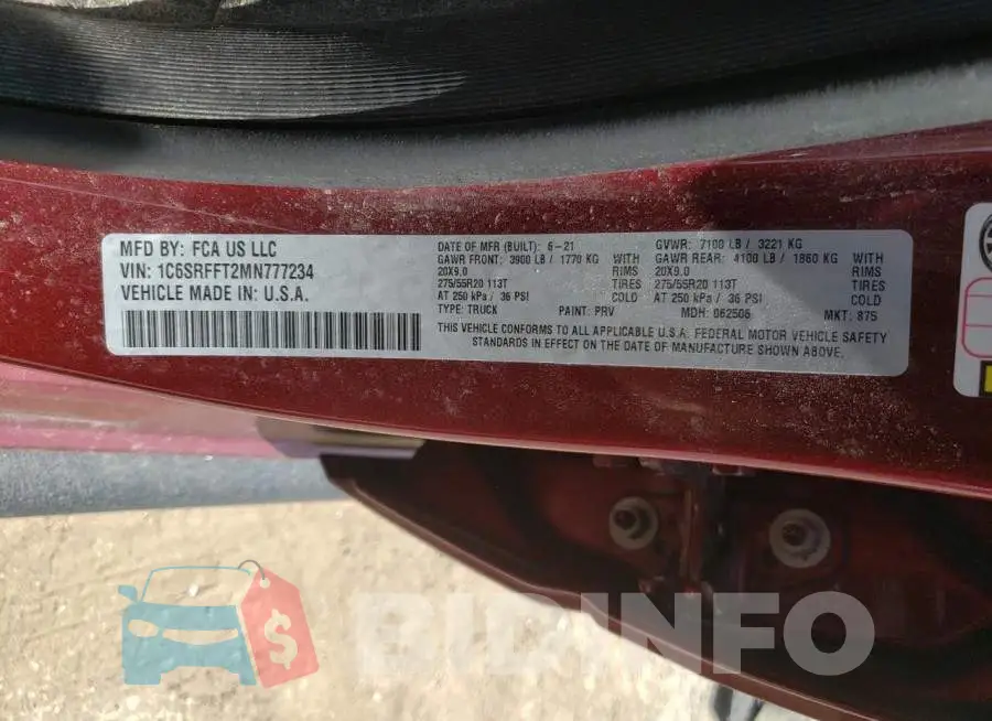 1C6SRFFT2MN777234 Photo# 12
