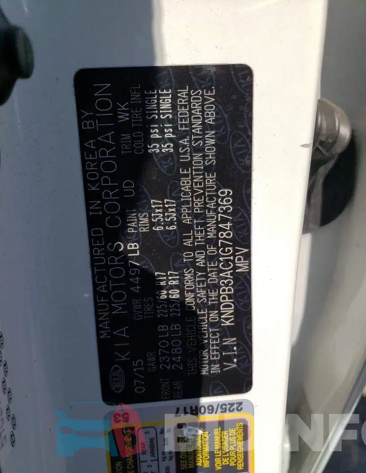 KNDPB3AC1G7847369 Photo# 13