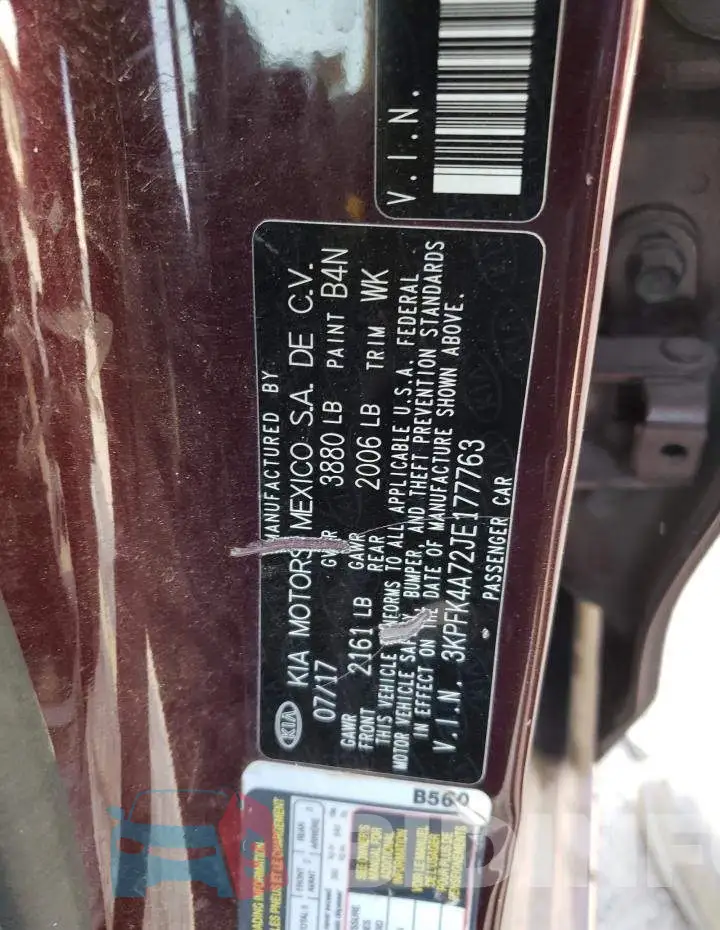 3KPFK4A72JE177763 Photo# 13