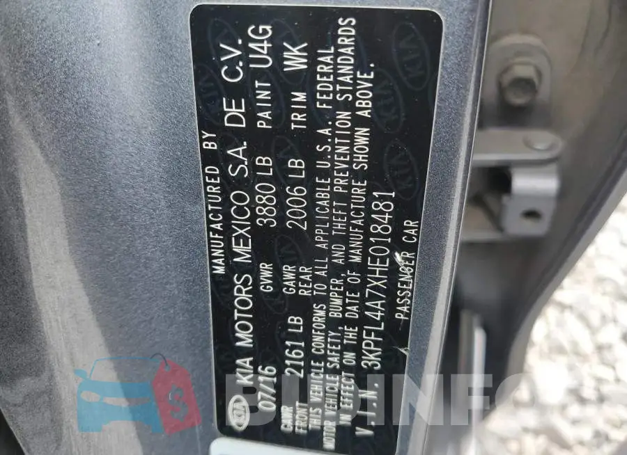 3KPFL4A7XHE018481 Photo# 12