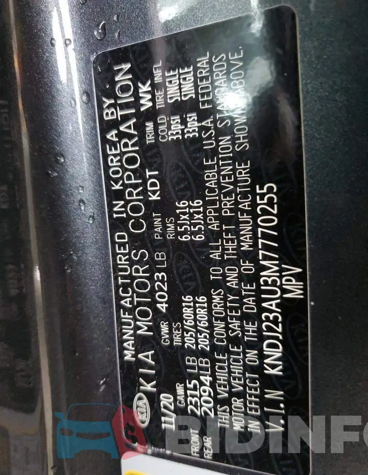 KNDJ23AU3M7770255 Photo# 13