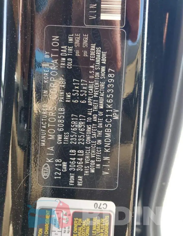 KNDMB5C11K6533987 Photo# 13