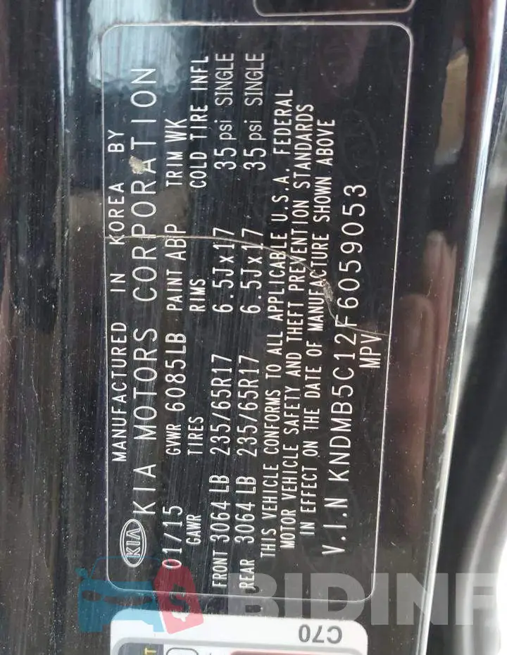 KNDMB5C12F6059053 Photo# 13