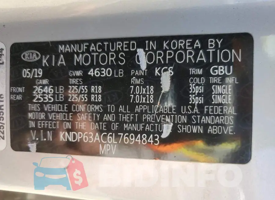 KNDP63AC6L7694843 Photo# 13