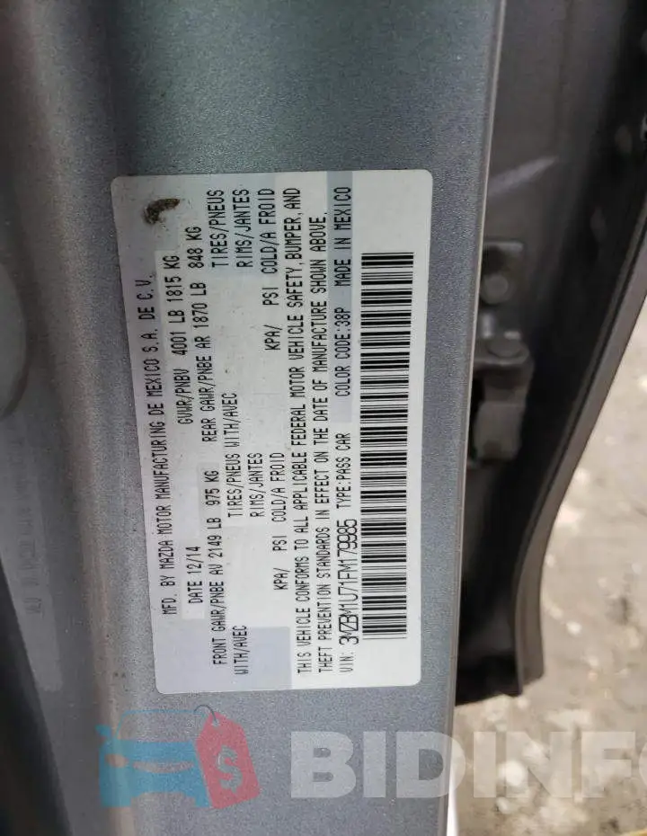 3MZBM1U71FM179985 Photo# 12