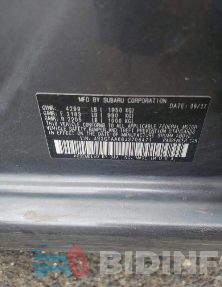 4S3GTAA68J3706471 Photo# 12