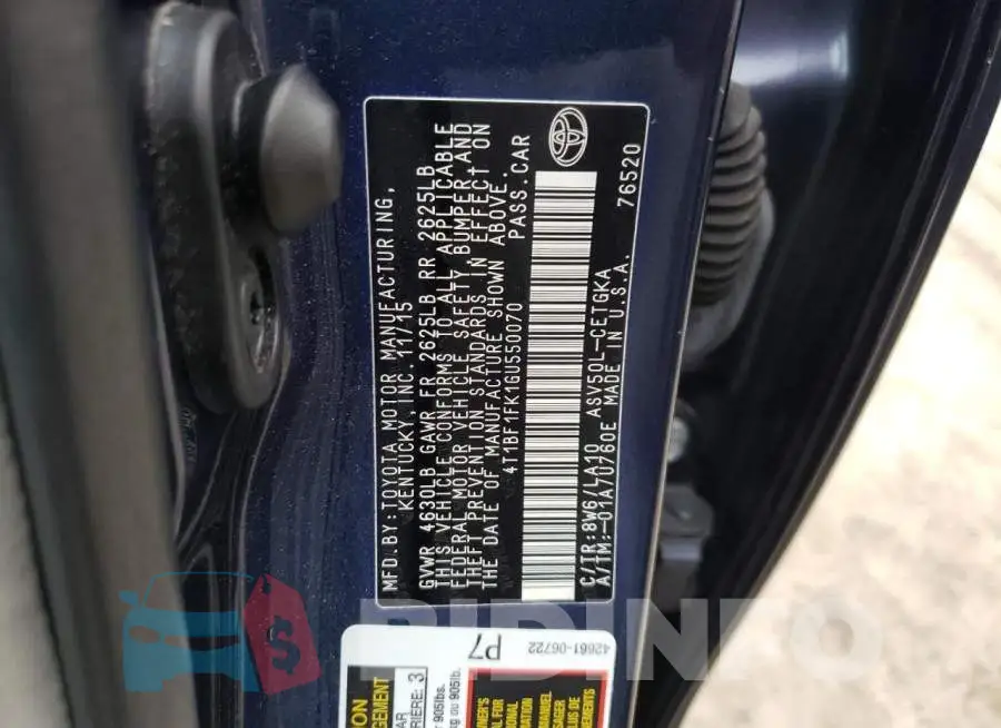 4T1BF1FK1GU550070 Photo# 12