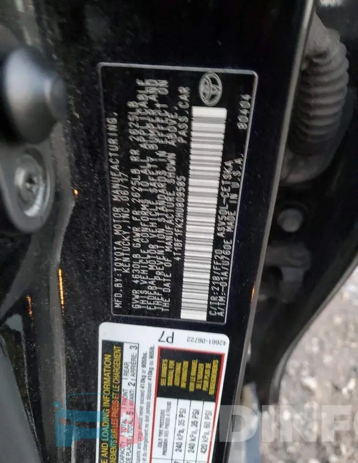 4T1BF1FK2HU809585 Photo# 12