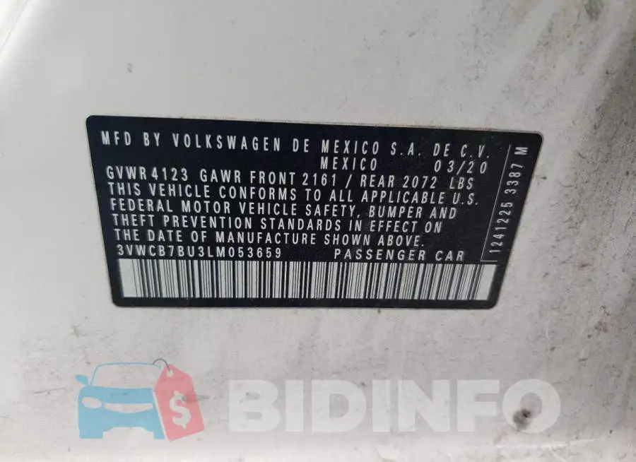 3VWCB7BU3LM053659 Photo# 12