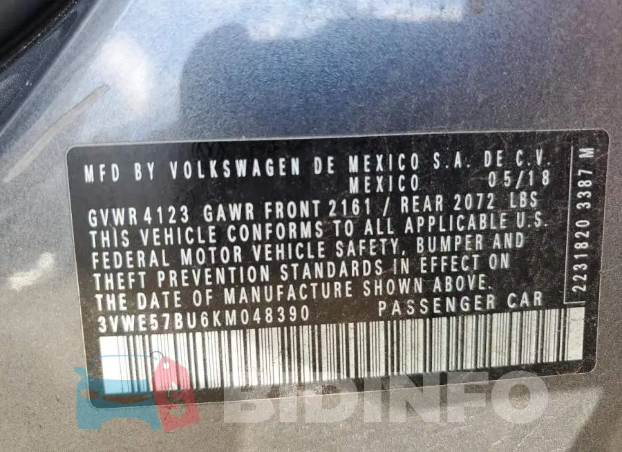 3VWE57BU6KM048390 Photo# 12
