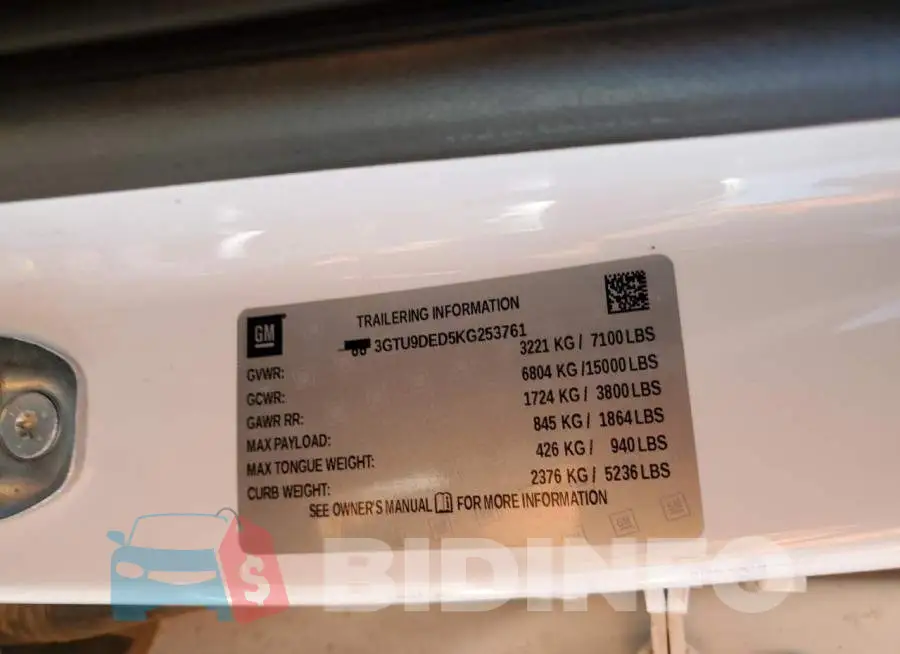 3GTU9DED5KG253761 Photo# 13